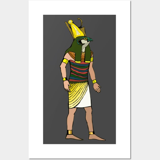 Ancient Egyptian Painting - Horus, the Falcon God Wall Art by PatrioTEEism